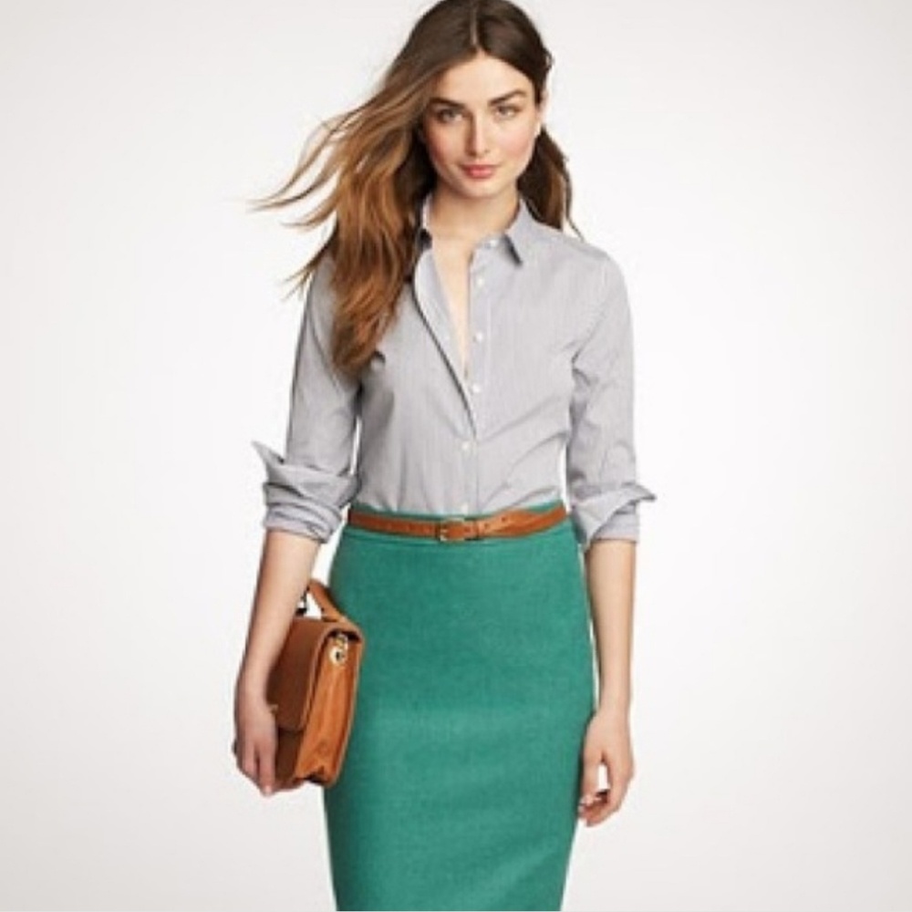 J.CREW No. 2 Pencil Skirt in Double-serge Wool